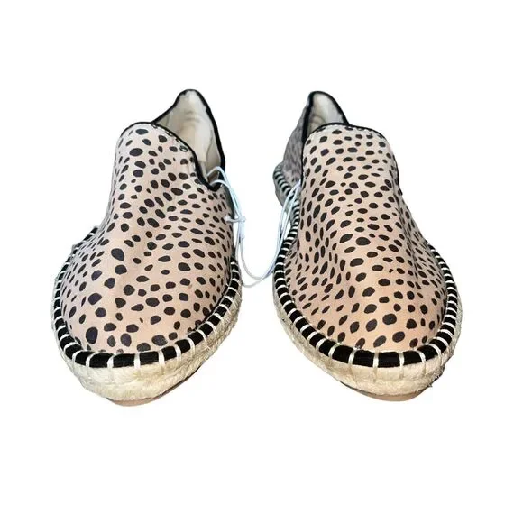 Espadrille Loafers Dotted Leopard Slip On Shoes - Picture 4 of 7